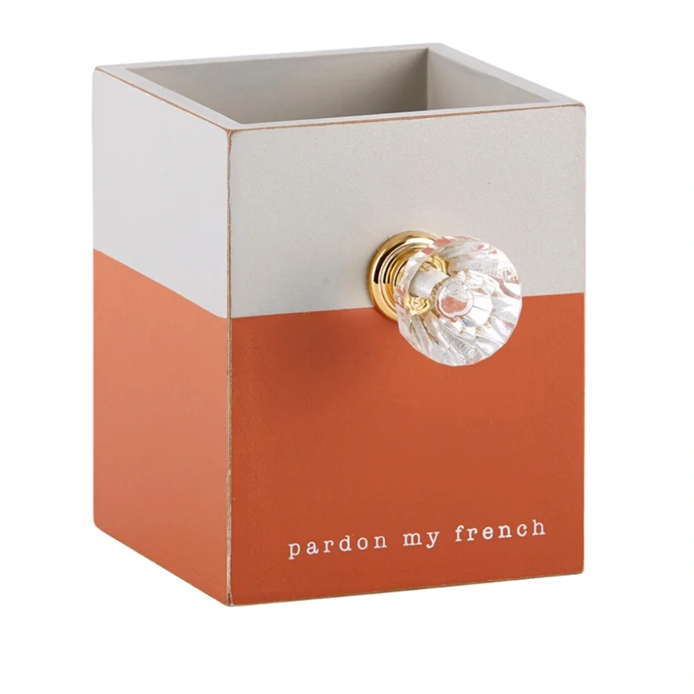 NWT Santa Barbara Design Studio Pardon My French Pencil Holder